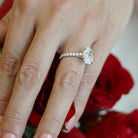 Oval Diamond Alternative Ring