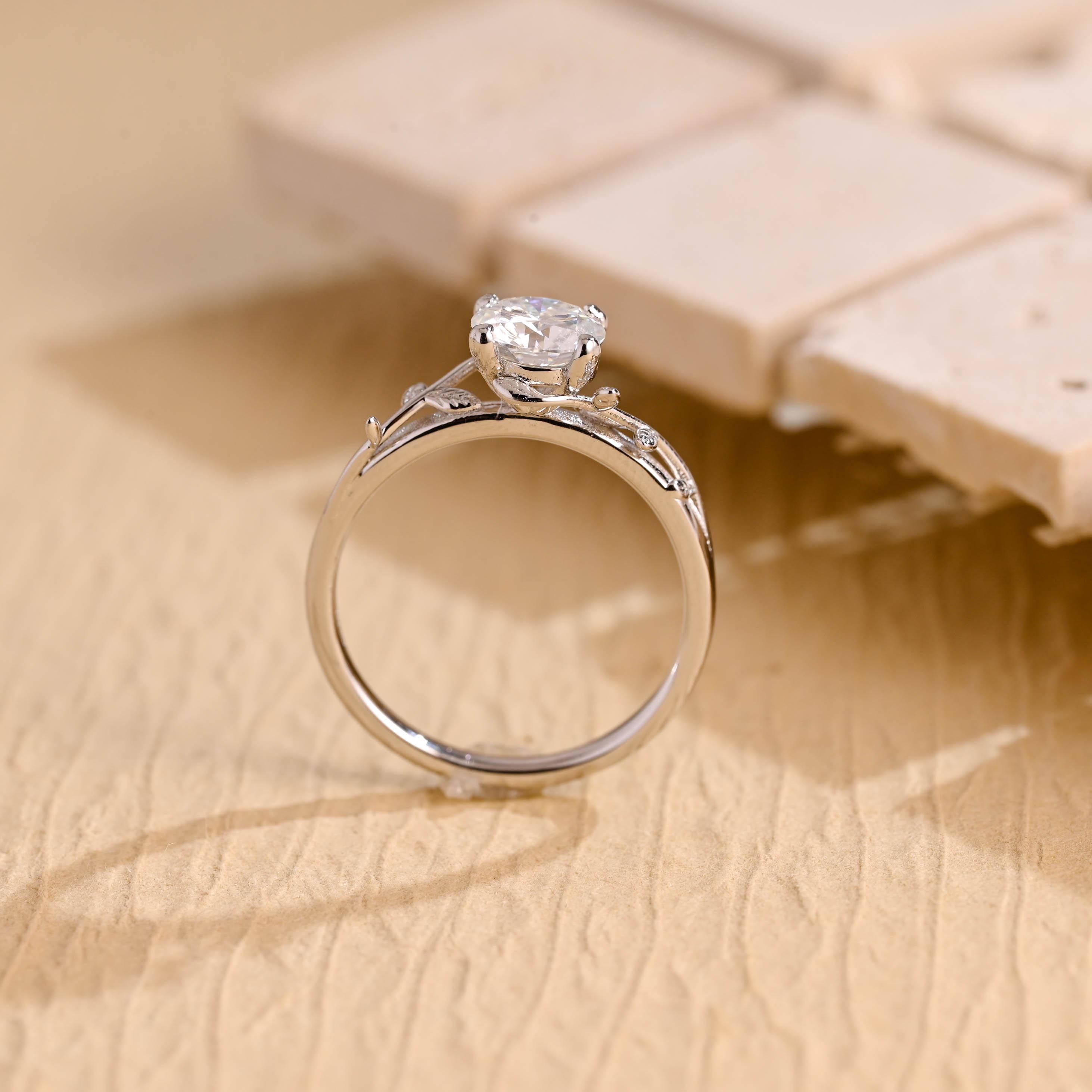 Nature Inspired Moissanite Ring