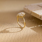 Handcrafted Marquise Bridal Ring with Timeless Appeal