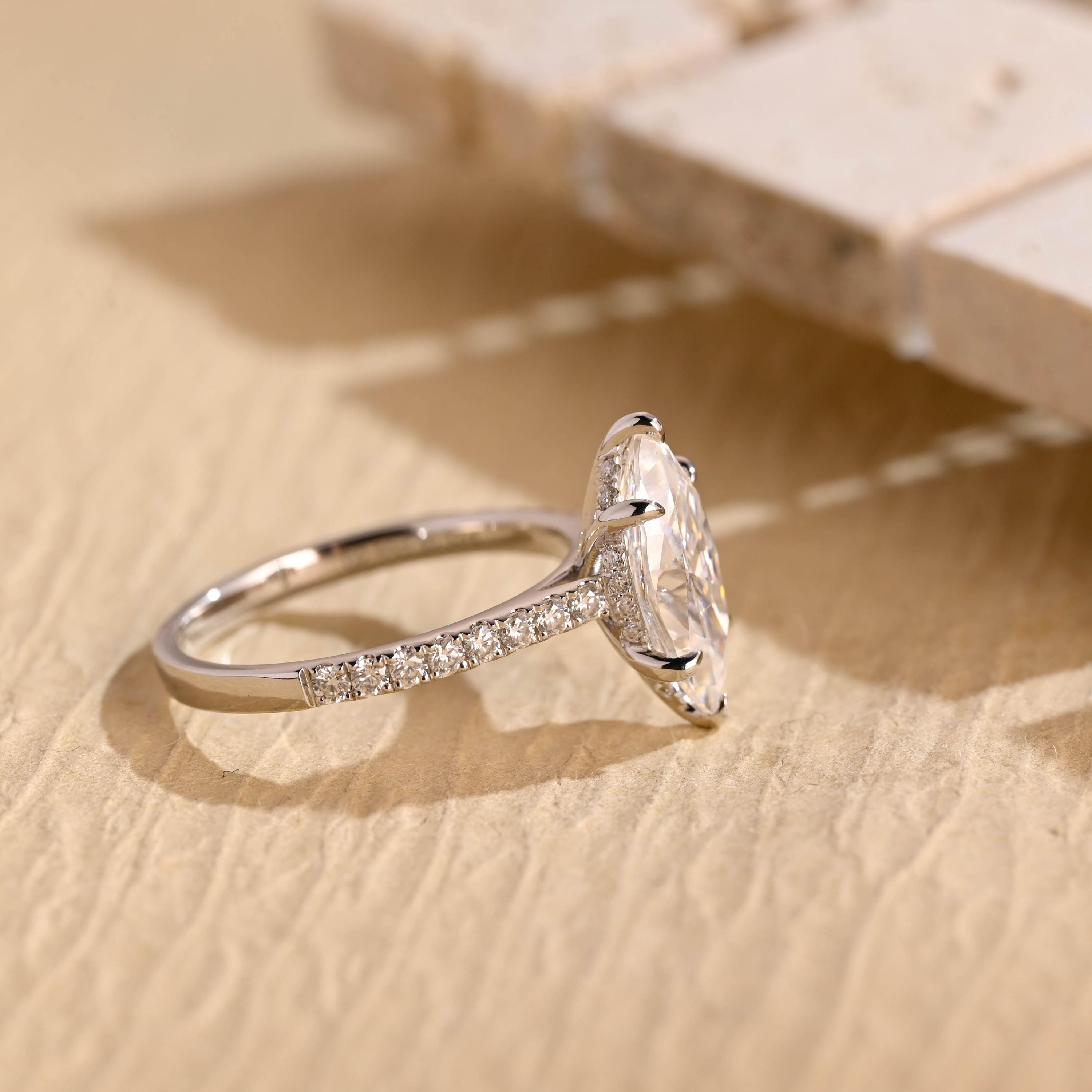 Diamond Pave Moissanite Ring