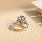 Shop Split Shank Halo Moissanite Engagement Rings USA