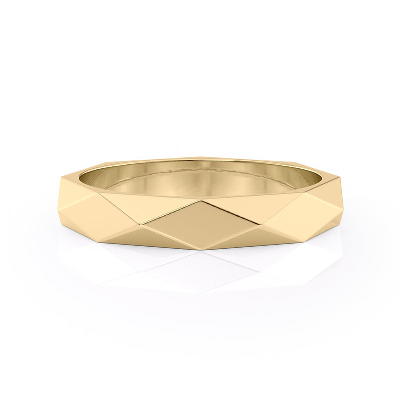 Geometric Square Edges Wedding Band