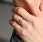 premium 1ct radiant cut pavé moissanite ring