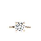 1.50CT Round Pave Moissanite Diamond Engagement Ring