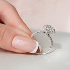 Pave Moissanite Engagement Ring