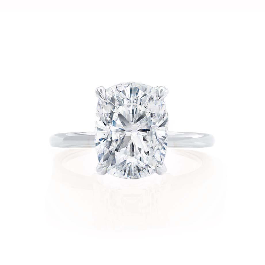 Cushion Cut Moissanite Ring