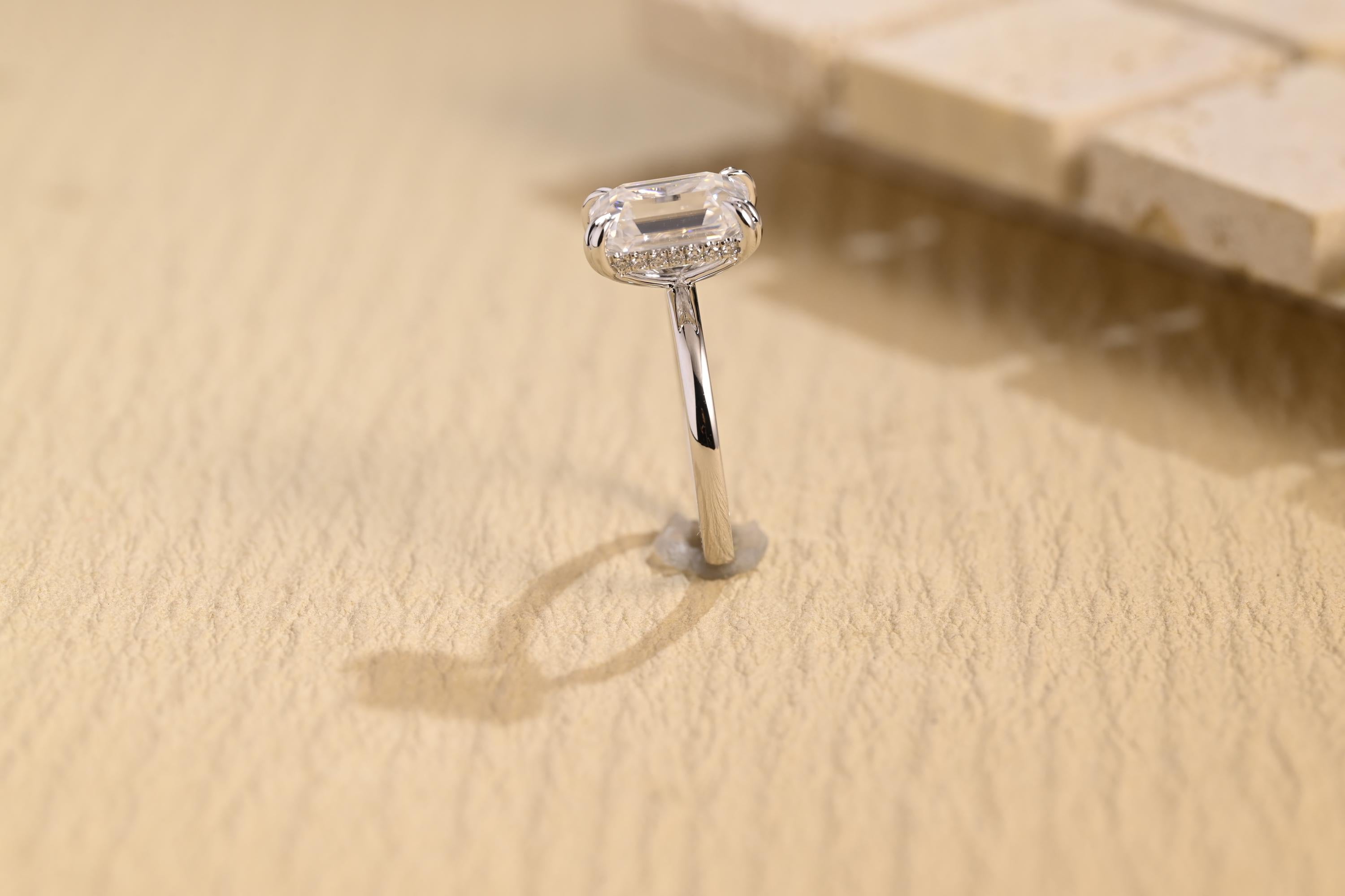 Hidden Halo Engagement Ring