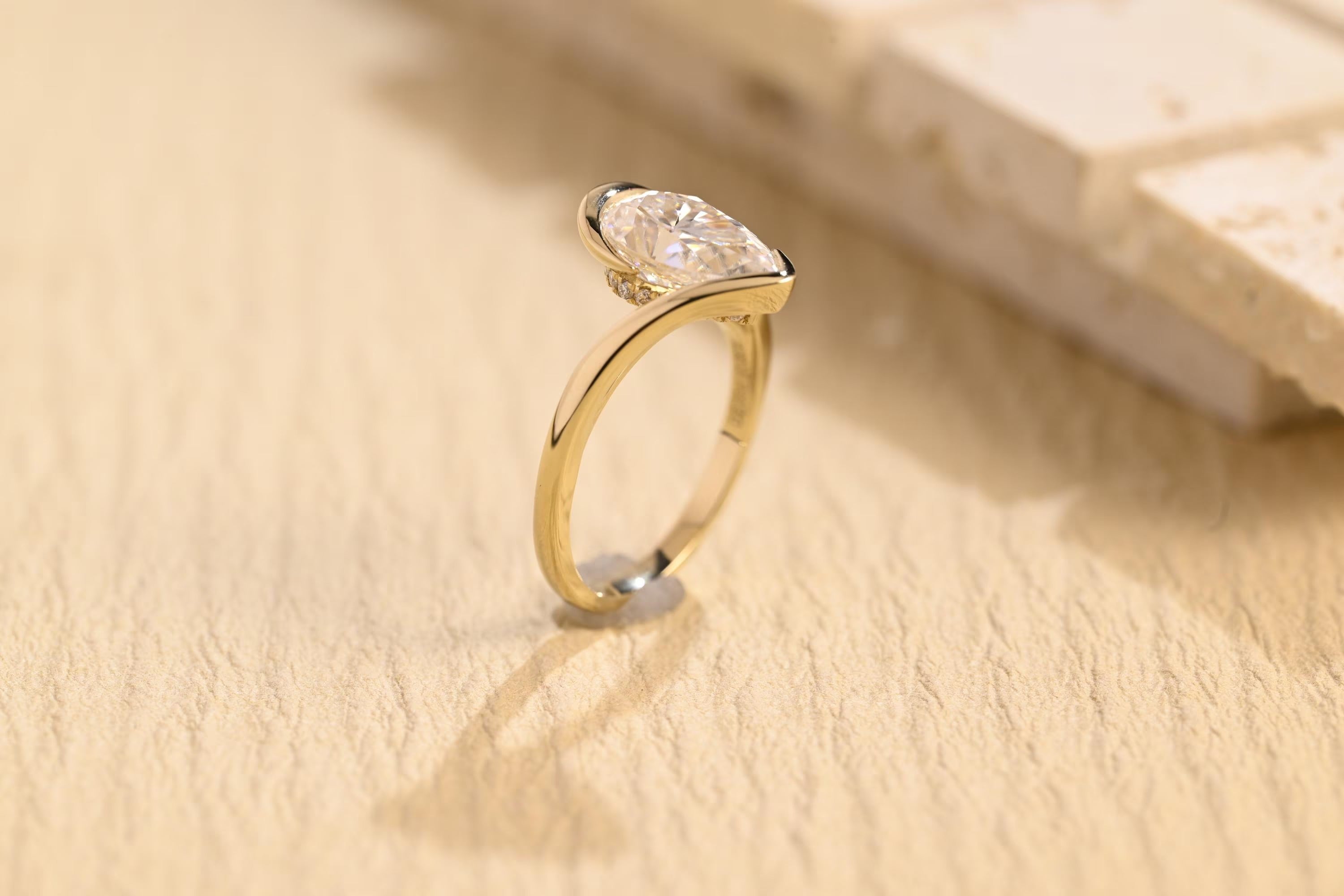 Diamond Accent Moissanite Ring