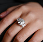 White Gold Radiant Moissanite Ring