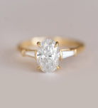 1.61CT Oval Three Stone Moissanite Diamond Solitaire Engagement Ring