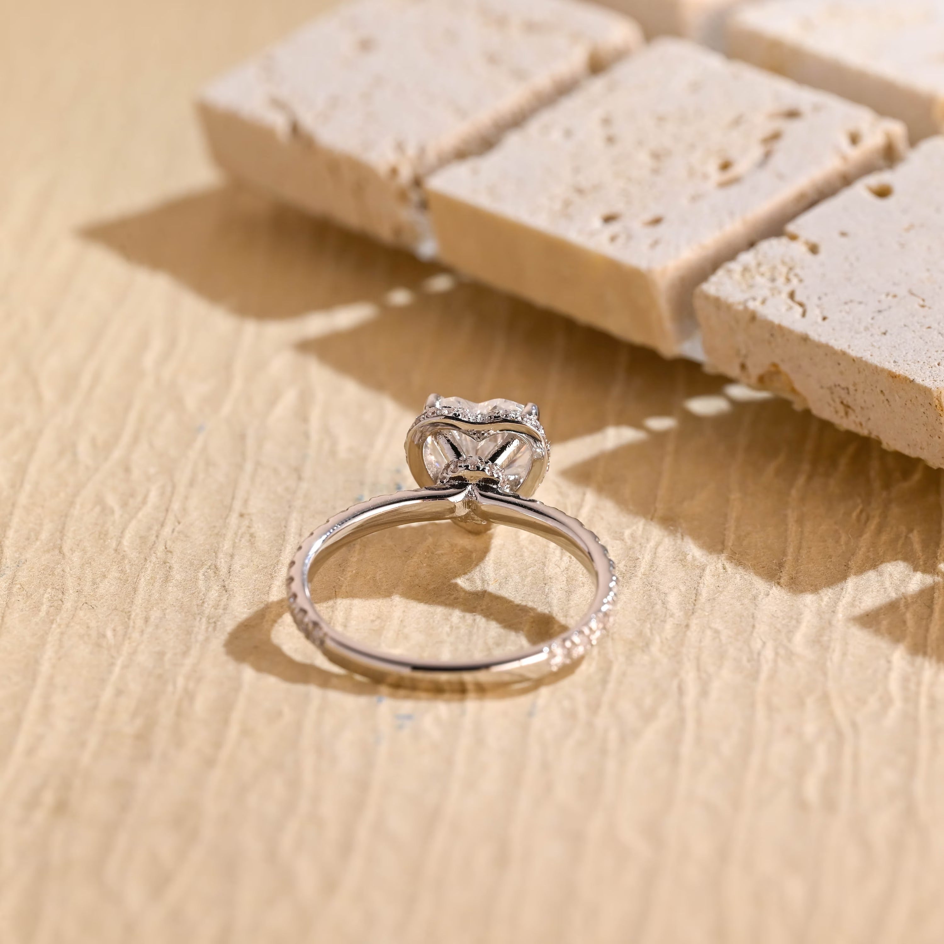 Halo Moissanite Engagement Ring