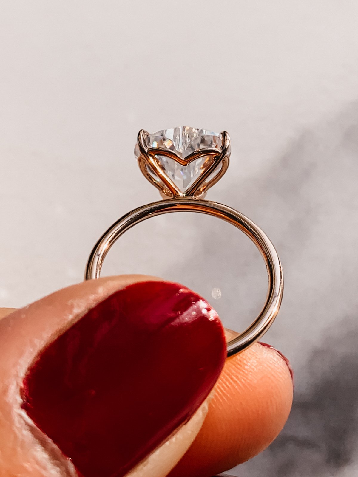 Heart Cut Solitaire Ring