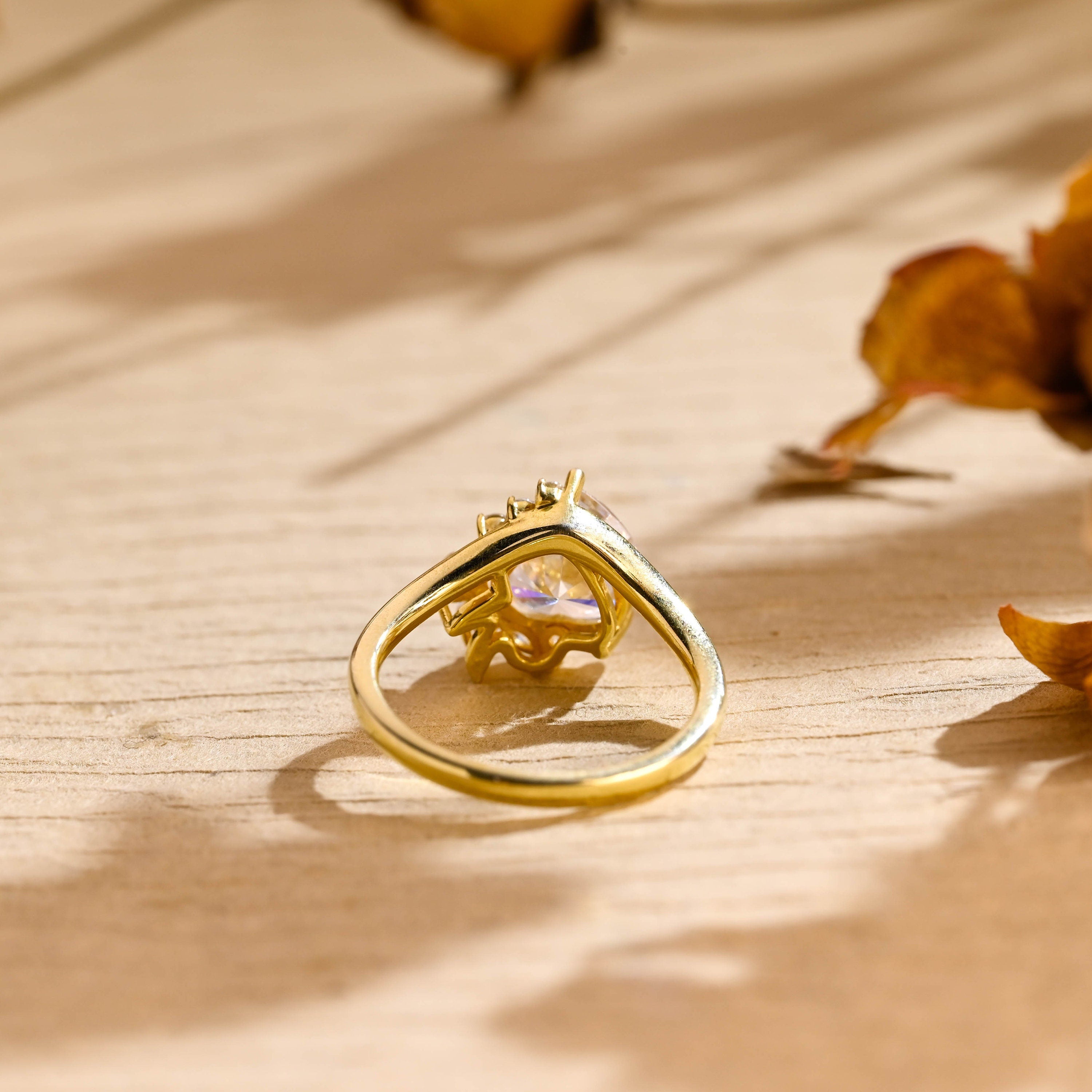 Heart Cut Moissanite Engagement Ring