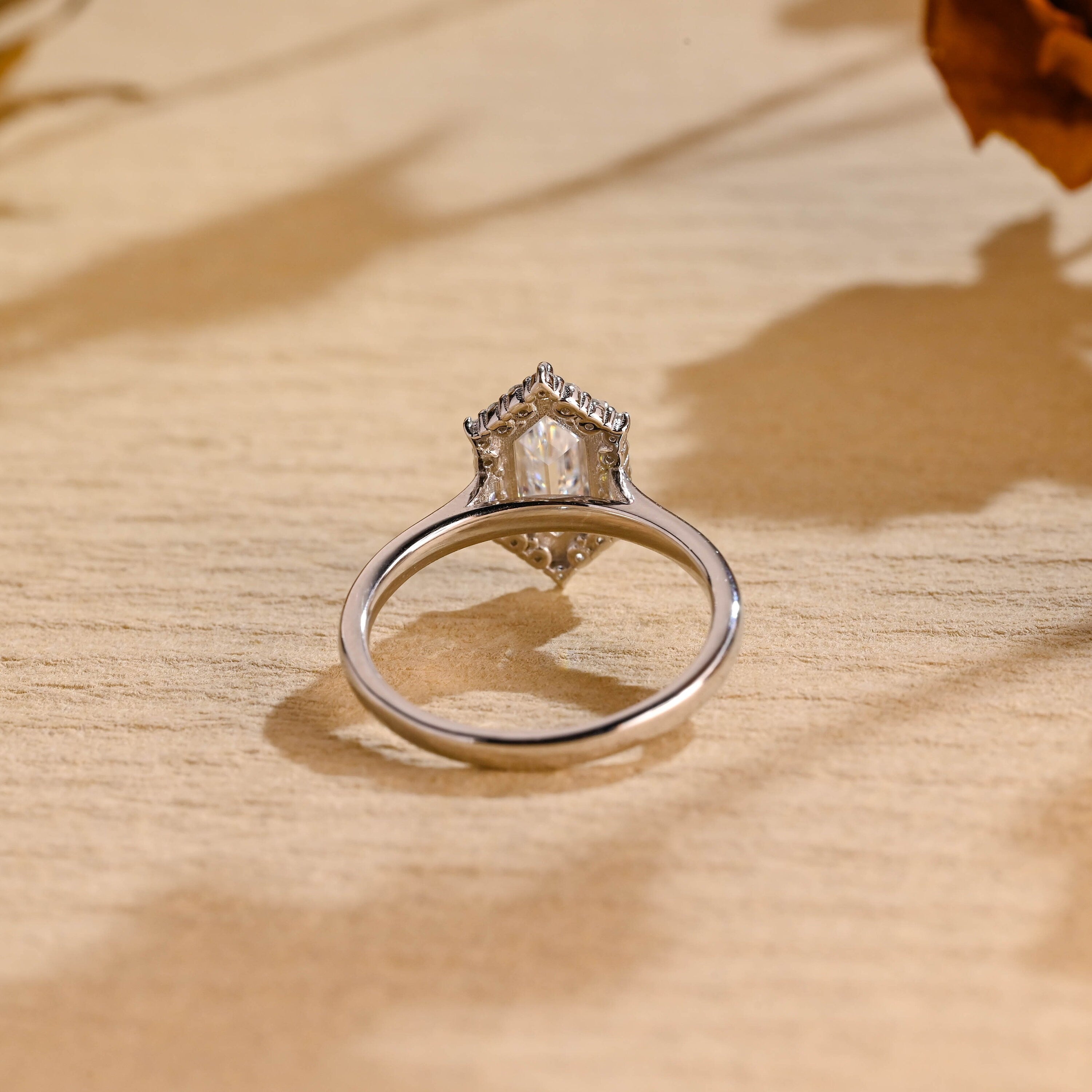 Halo Moissanite Engagement Ring