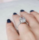 Hidden Halo Moissanite Ring