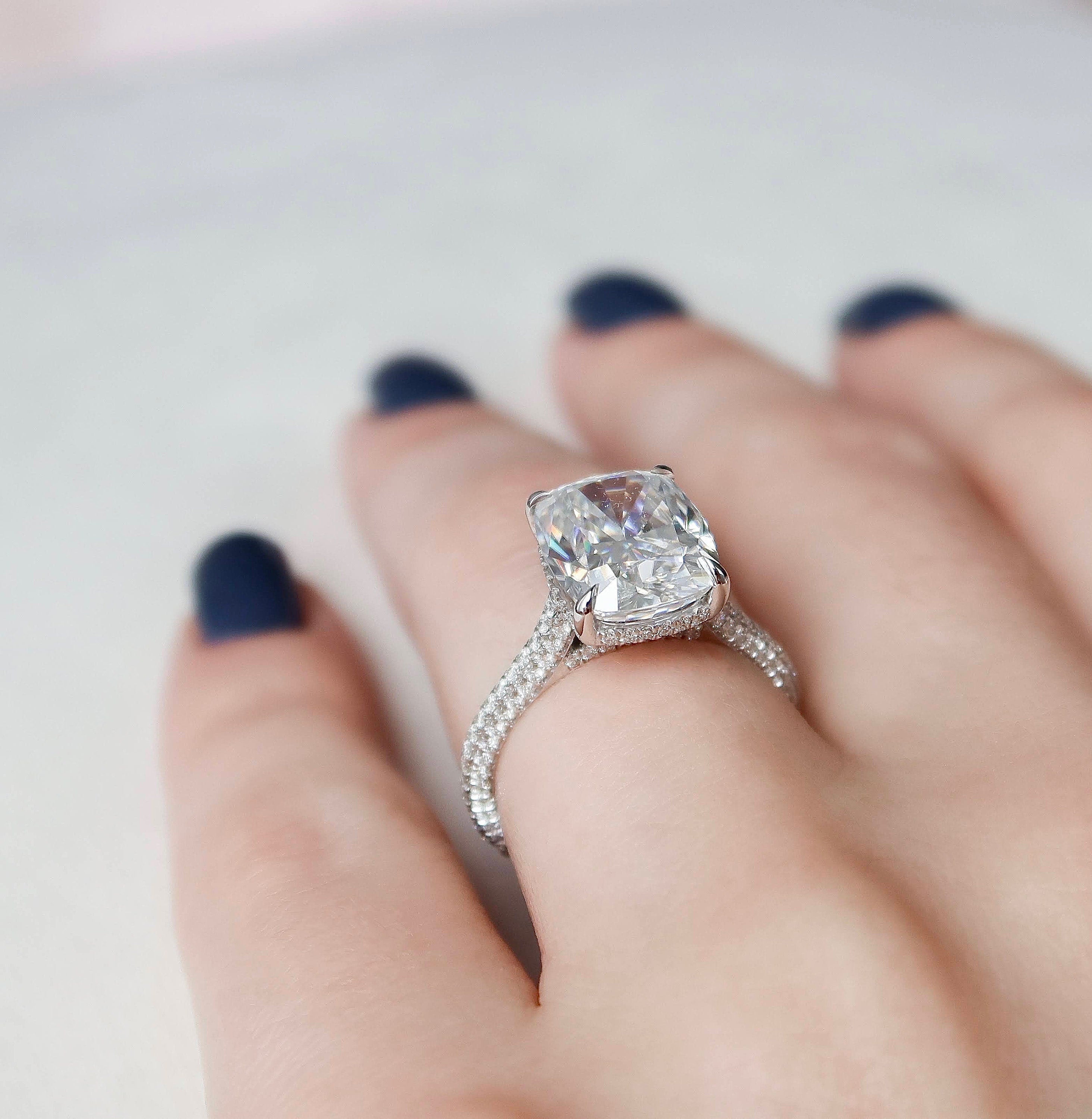 Hidden Halo Moissanite Ring