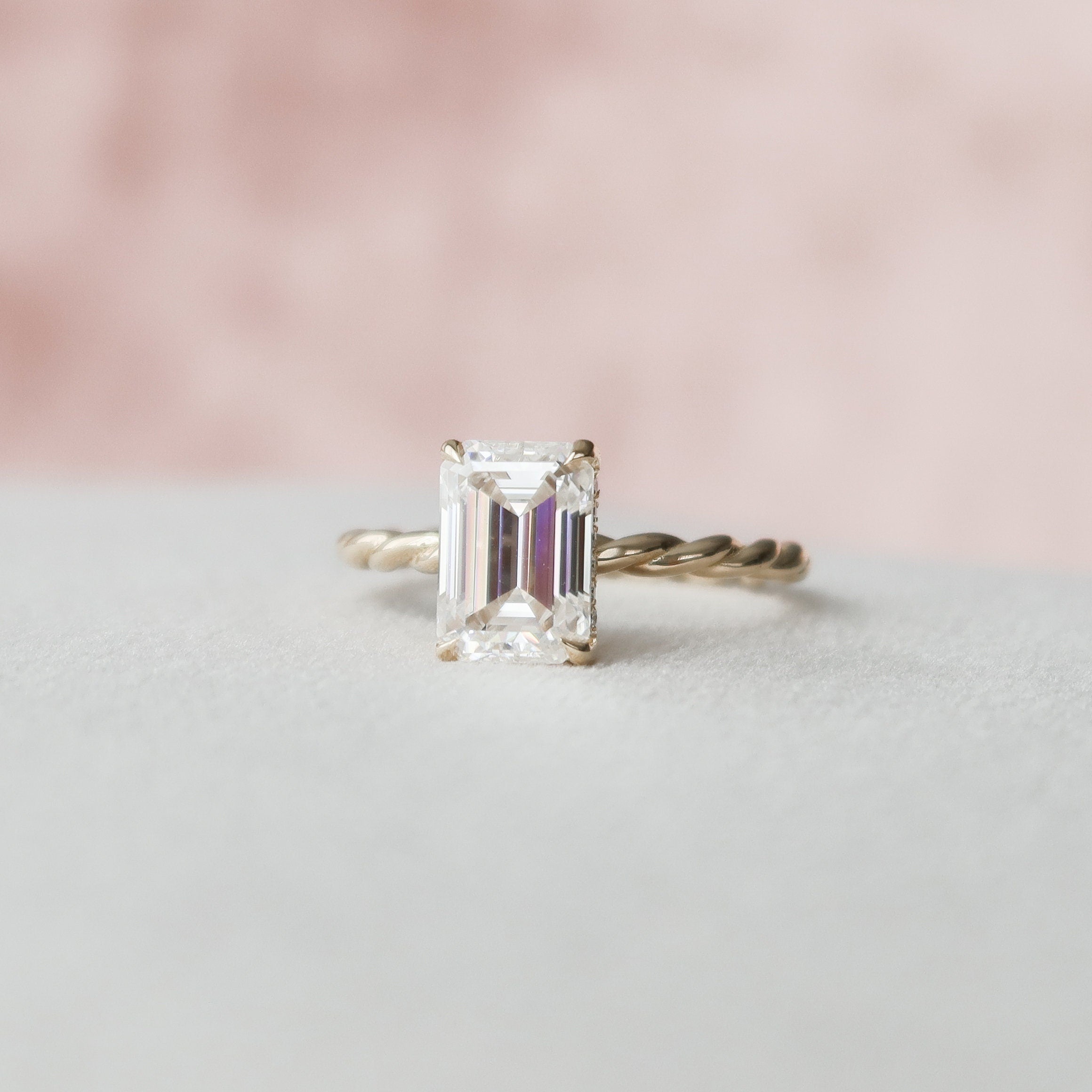 Hidden Halo Engagement Ring