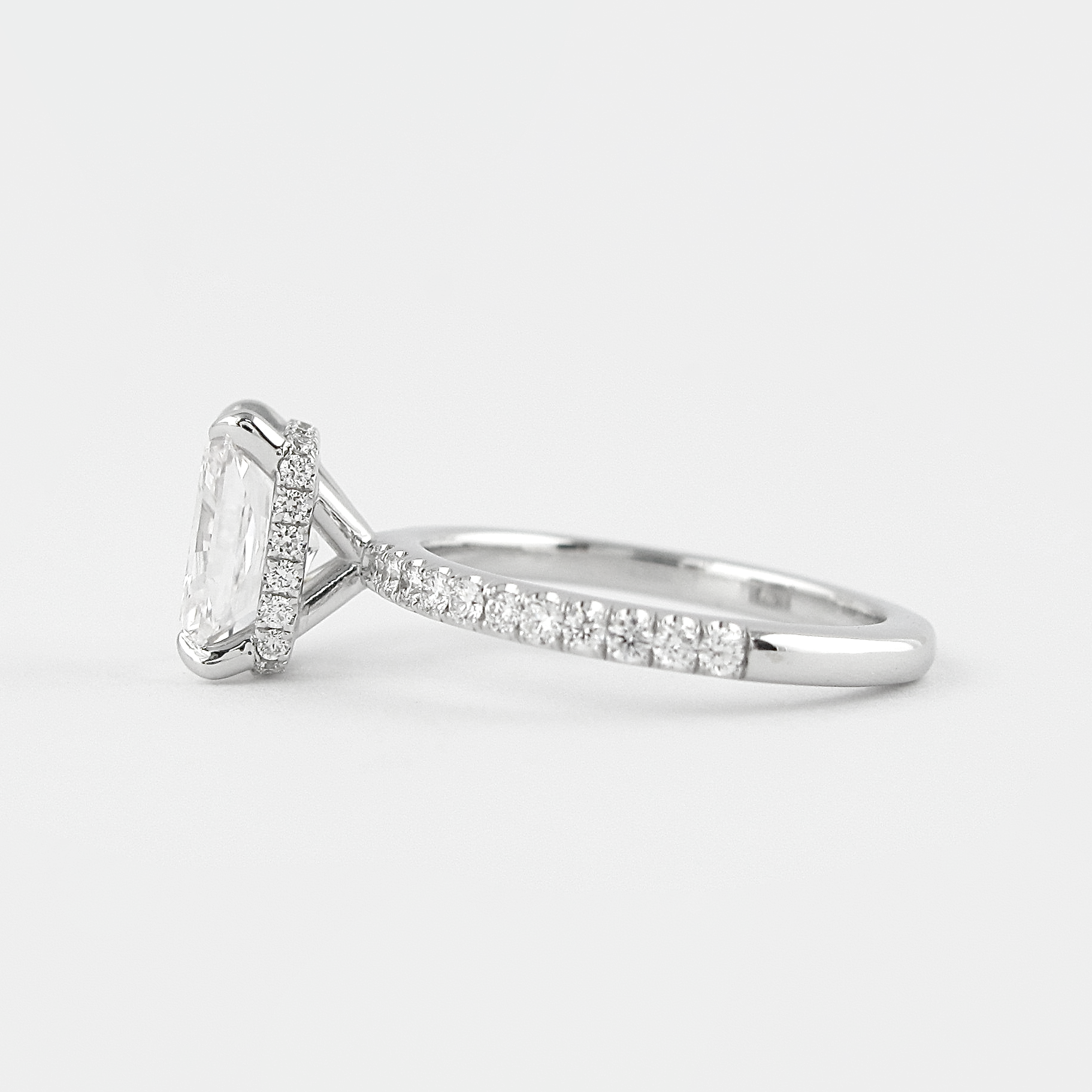 Radiant Solitaire Moissanite Ring