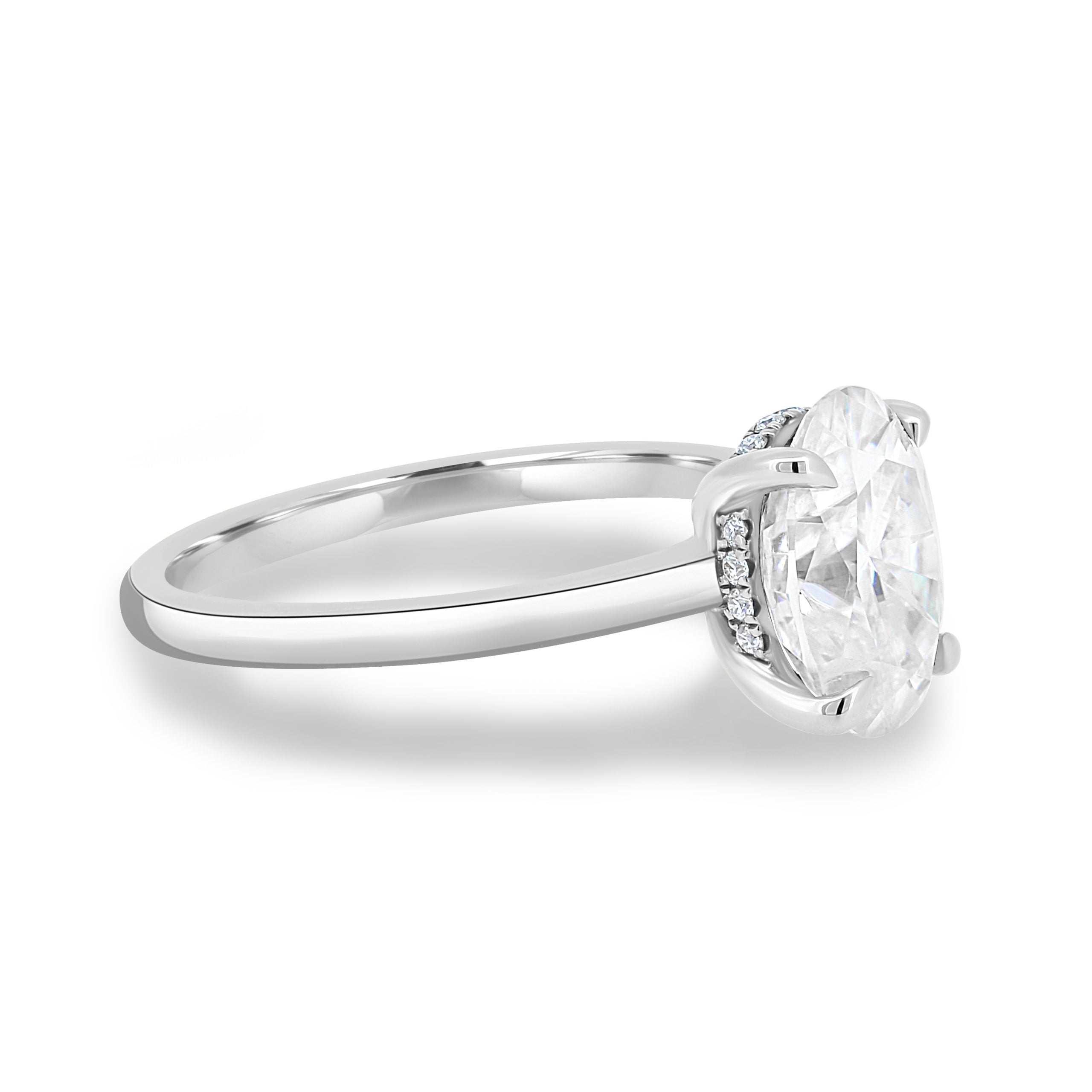 Oval Solitaire Moissanite Ring