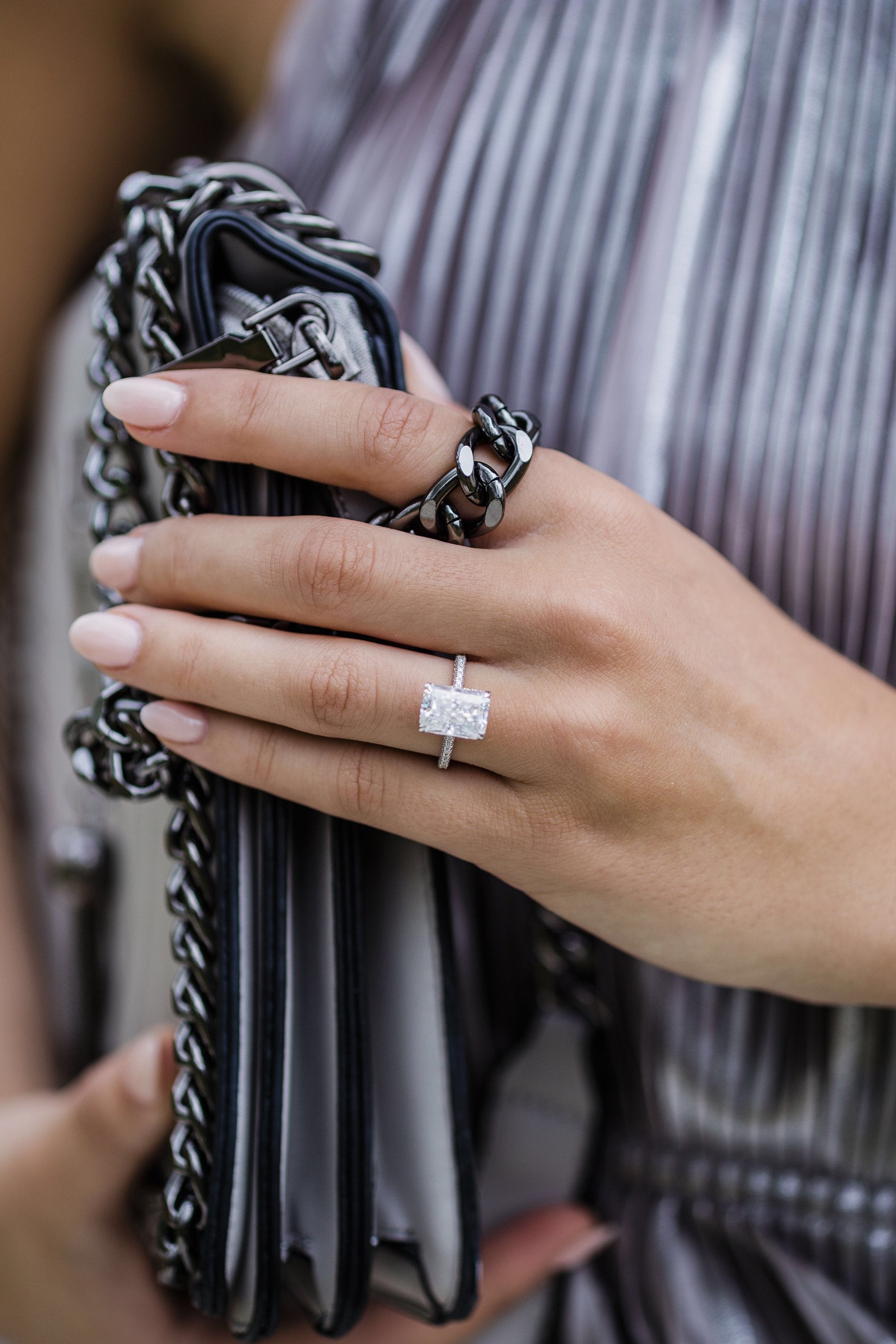 Radiant Solitaire Moissanite Ring