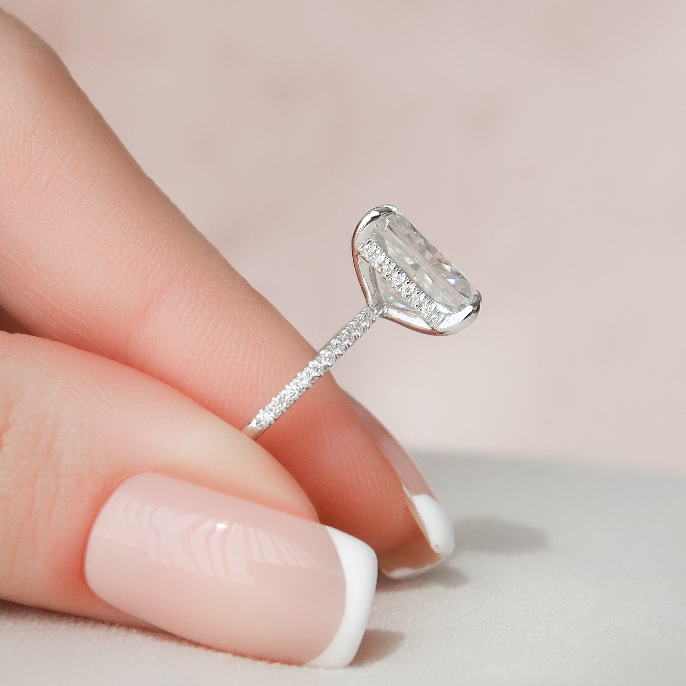 Radiant Cut Moissanite Ring