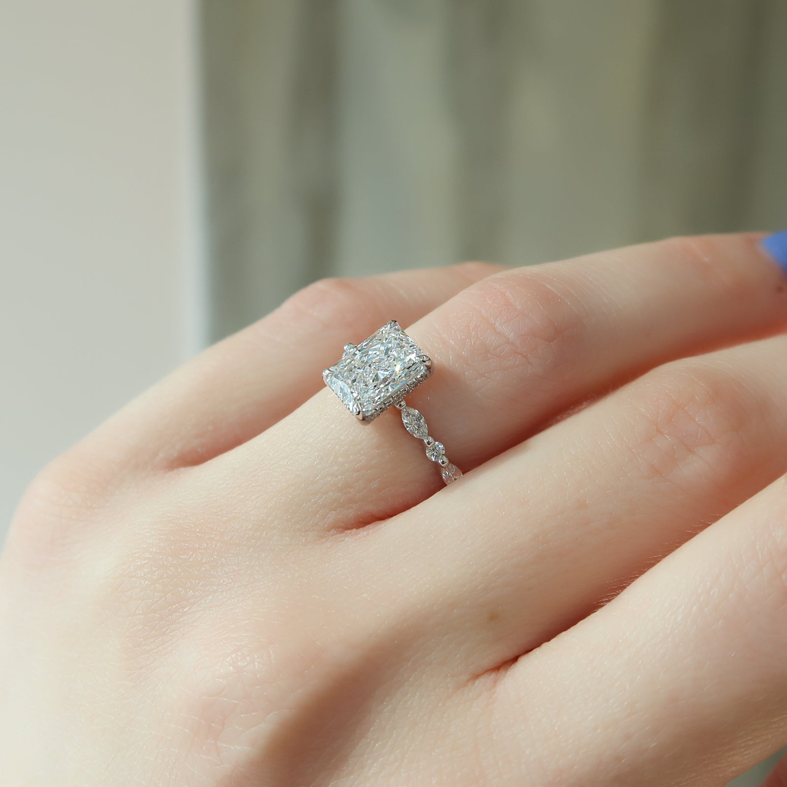 Affordable Radiant Moissanite Ring