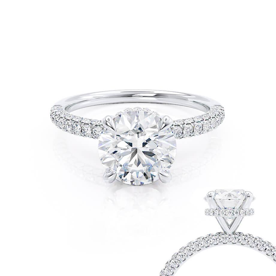 Hidden Halo Engagement Ring