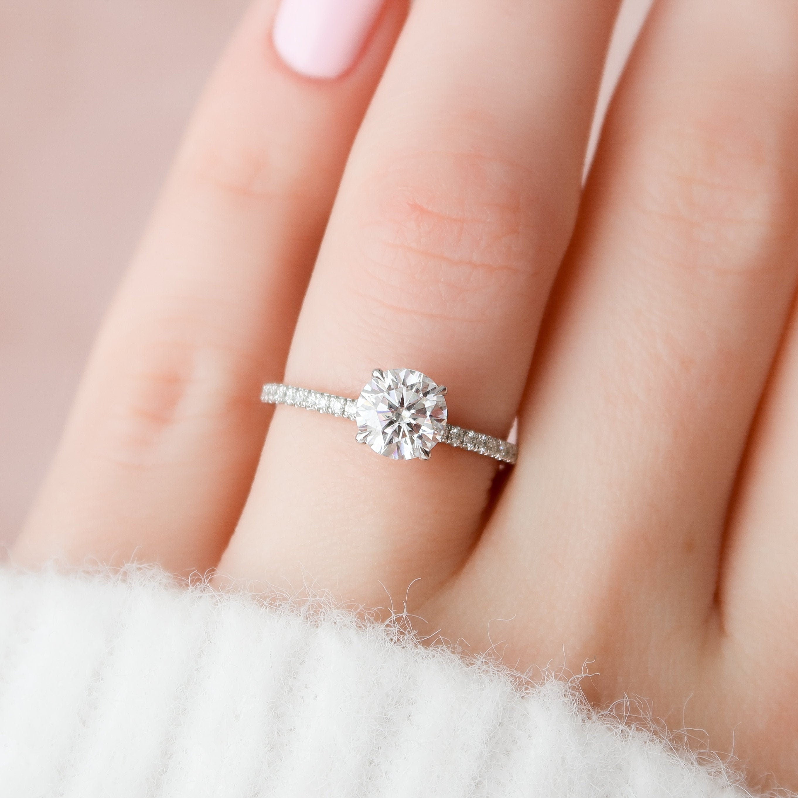 Moissanite Engagement Ring for Women