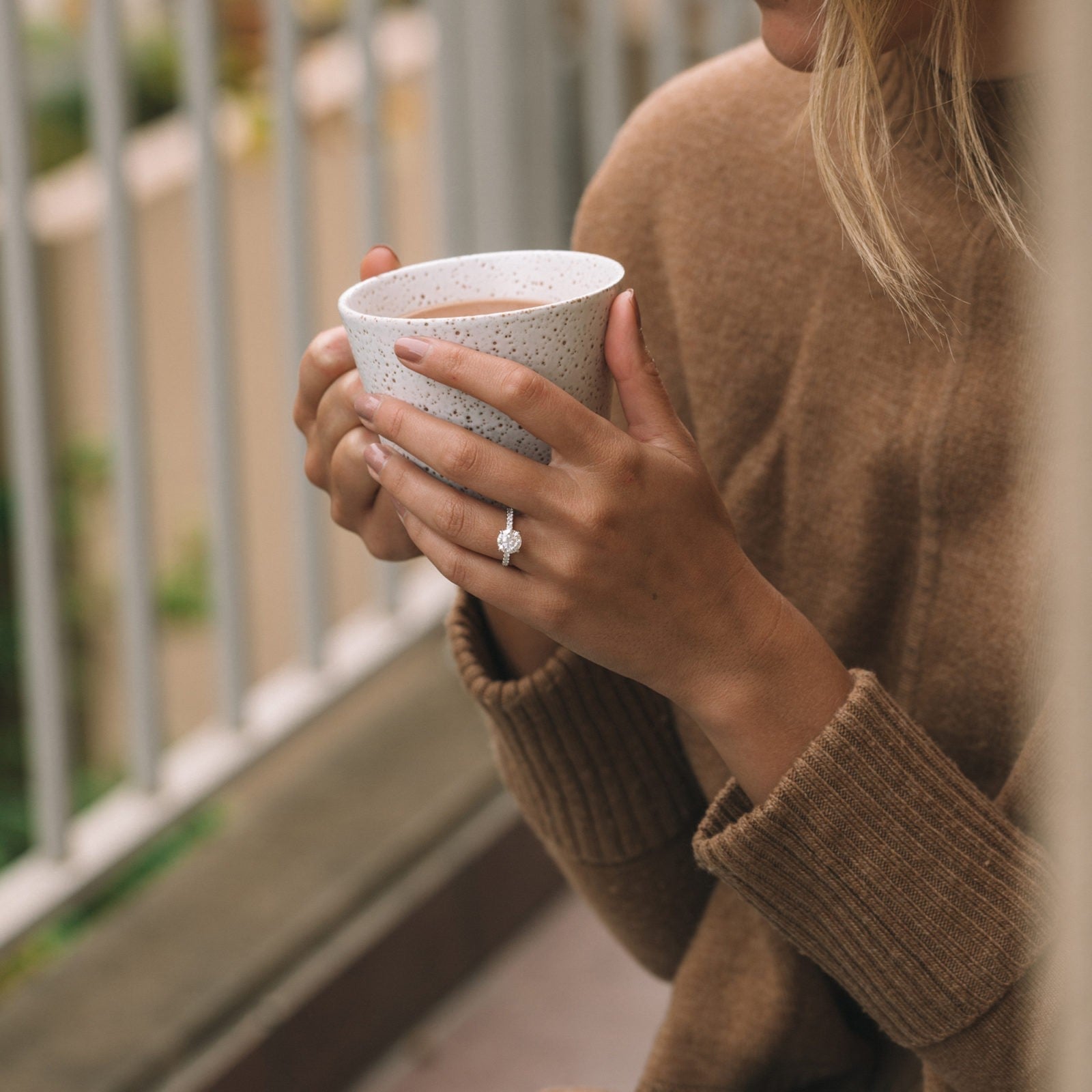 Round Solitaire Moissanite Ring