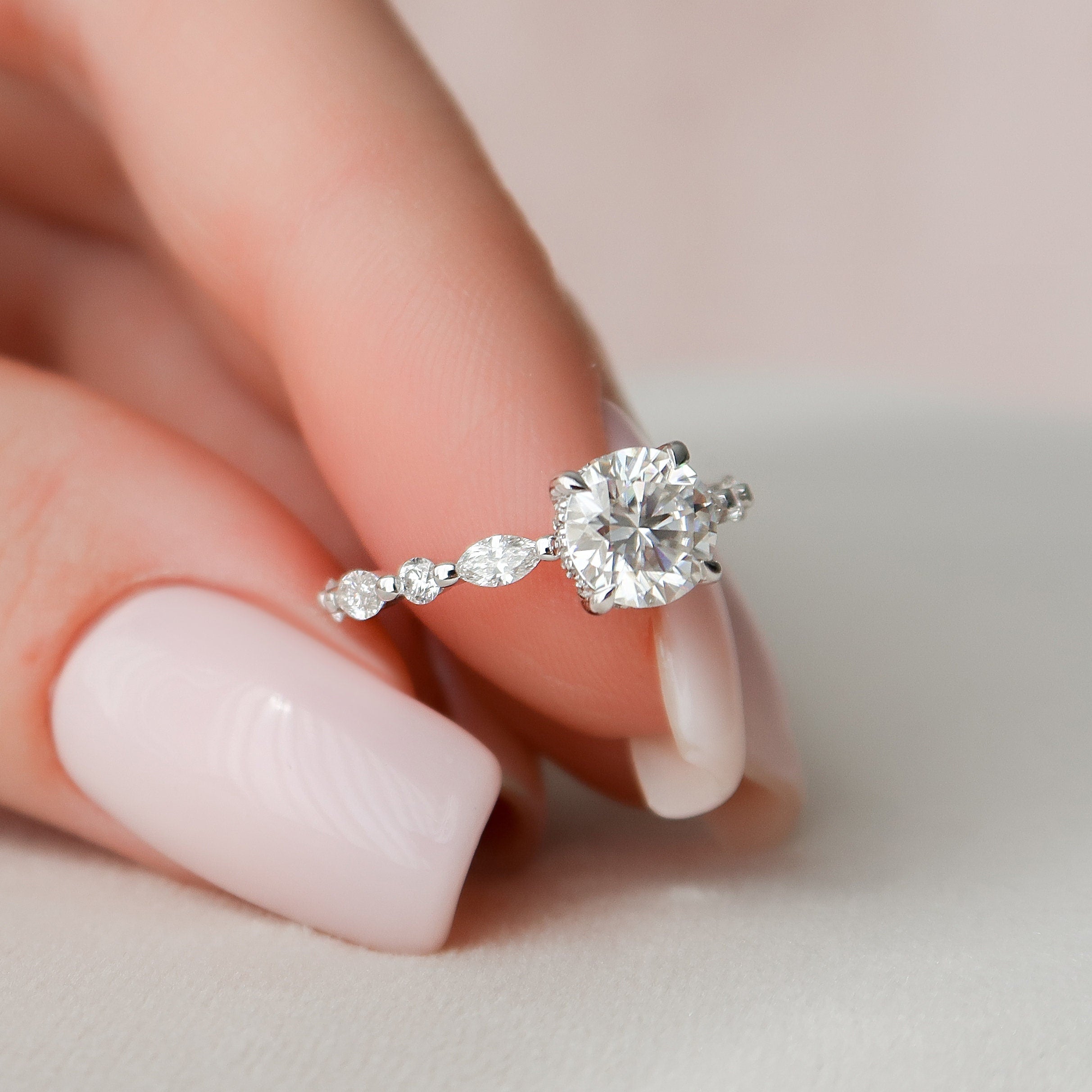Moissanite Diamond Ring