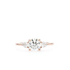 1.05CT Three Stone Round Moissanite Diamond Solitaire Engagement Ring