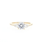 1.05CT Three Stone Round Moissanite Diamond Solitaire Engagement Ring