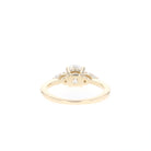 1.05CT Three Stone Round Moissanite Diamond Solitaire Engagement Ring