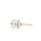 1.70ct Emerald Cut Diamond Cluster Moissanite Engagement Ring