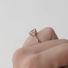 1.70ct Emerald Cut Diamond Cluster Moissanite Engagement Ring