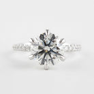 1.0CT Round Cut 6 Prongs Moissanite Solitaire Engagement Ring