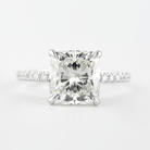 1.80CT Cushion Pave Moissanite Diamond Hidden Halo Engagement Ring