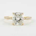 1.50CT Cushion Cut Hidden Halo Moissanite Engagement Ring