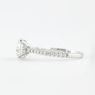 1.0CT Round Pave Moissanite Diamond Hidden Halo Engagement Ring