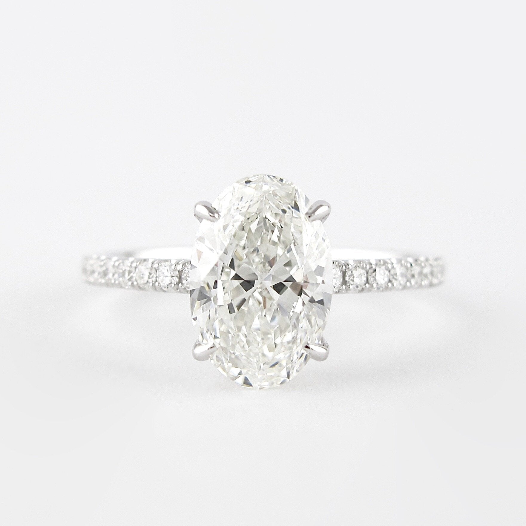 Moissanite baguette trilogy ring NY