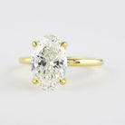 1.33CT Oval Solitaire Moissanite Diamond Four Prong Engagement Ring For Women