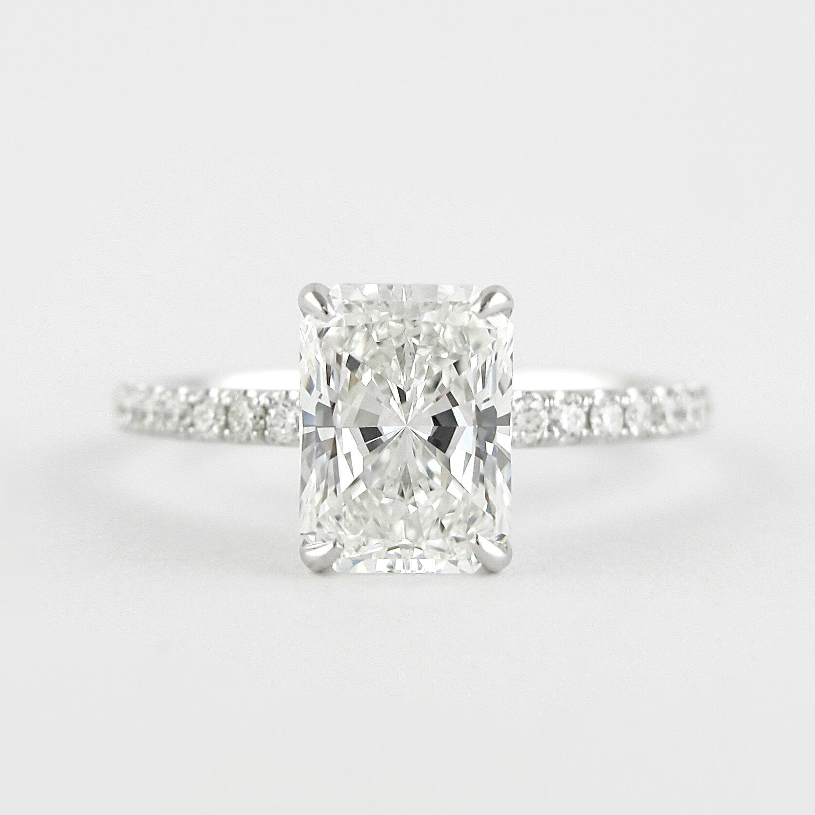 Moissanite twist band engagement ring NY