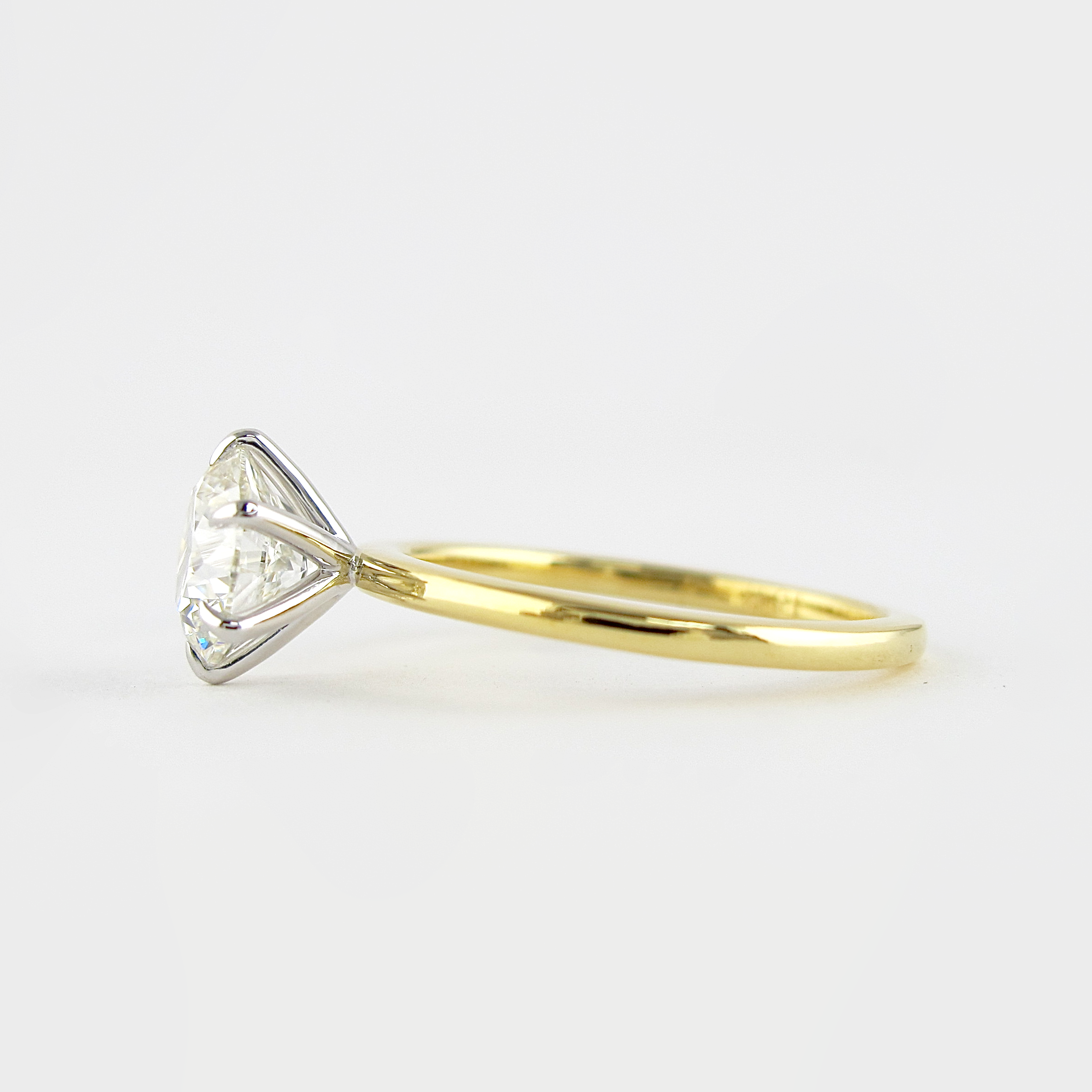 Moissanite oval halo engagement ring NY