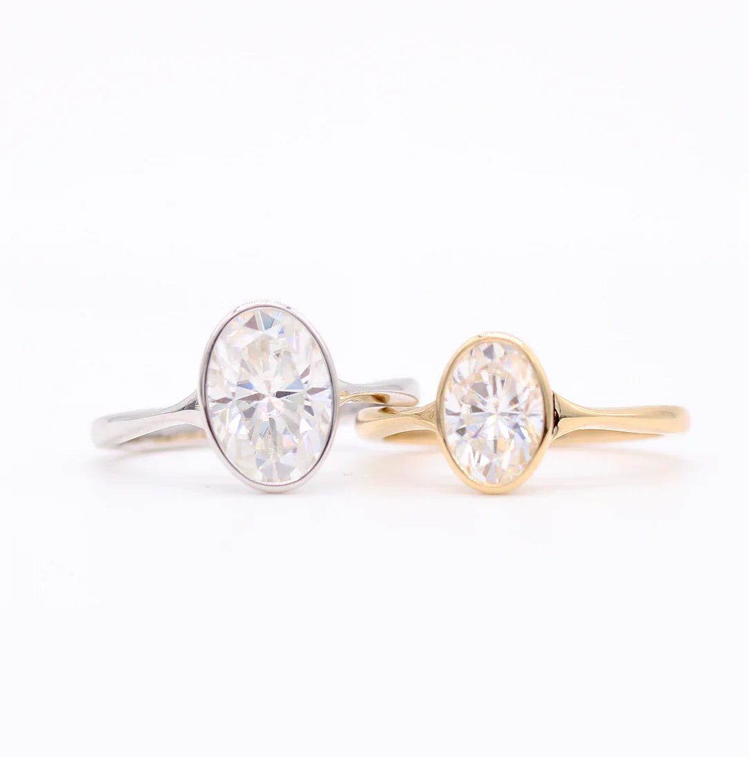 Moissanite wedding jewelry for rustic chic wedding