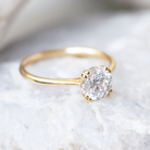 1.20CT Round Cut Double Claw Moissanite Engagement Ring