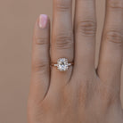 1.10CT Radiant Halo Moissanite Diamond Solitaire Engagement Ring For Women 
