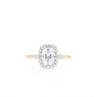 1.10CT Radiant Halo Moissanite Diamond Solitaire Engagement Ring For Women 
