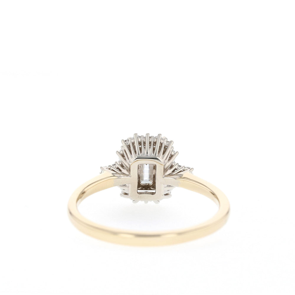 1.10CT Radiant Halo Moissanite Diamond Solitaire Engagement Ring For Women 