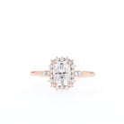 1.10CT Radiant Halo Moissanite Diamond Solitaire Engagement Ring For Women 