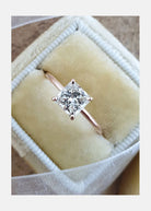 Moissanite Solitaire Engagement Ring